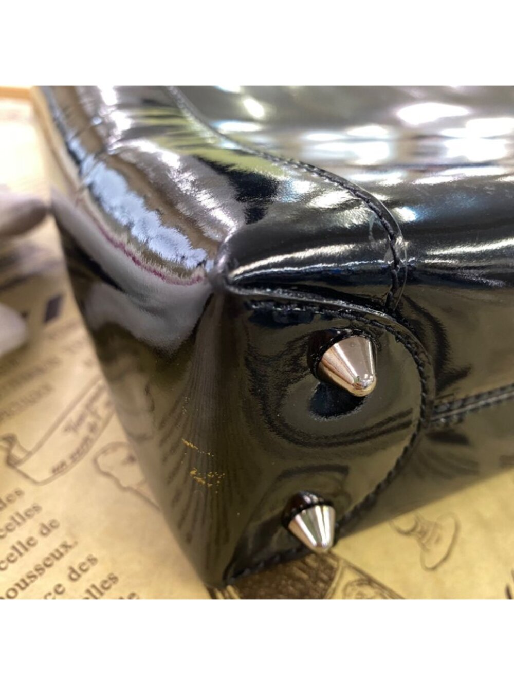 Dior Handbag Maris Pearl Enamel Black - Picture 8 of 15